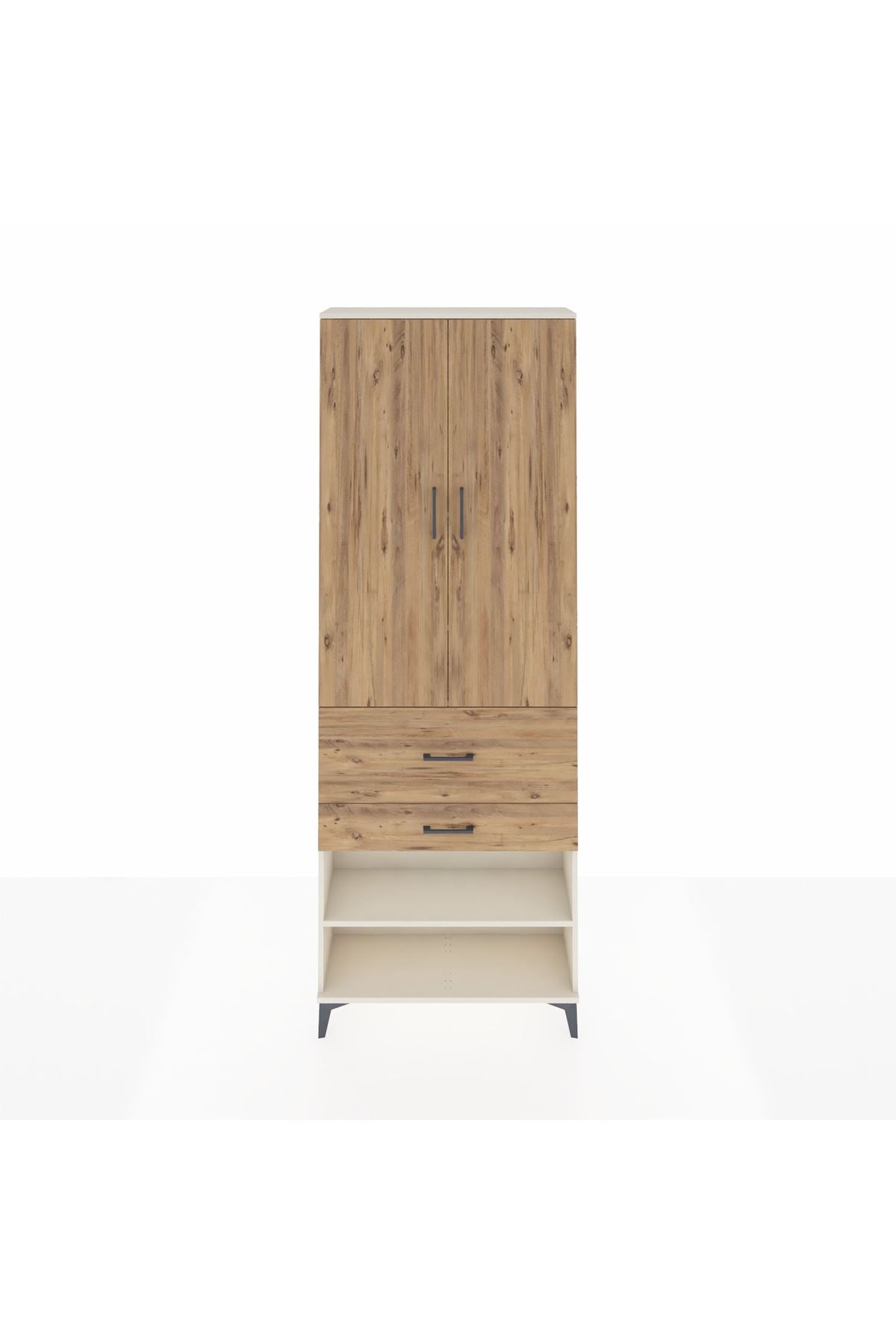 Arges Dolap 5 Raflı 2 Çekmeceli 2 Kapaklı 88x30x243 - S33M079V3A