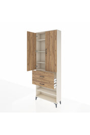 Arges Dolap 5 Raflı 2 Çekmeceli 2 Kapaklı 88x30x243 - S33M079V3A