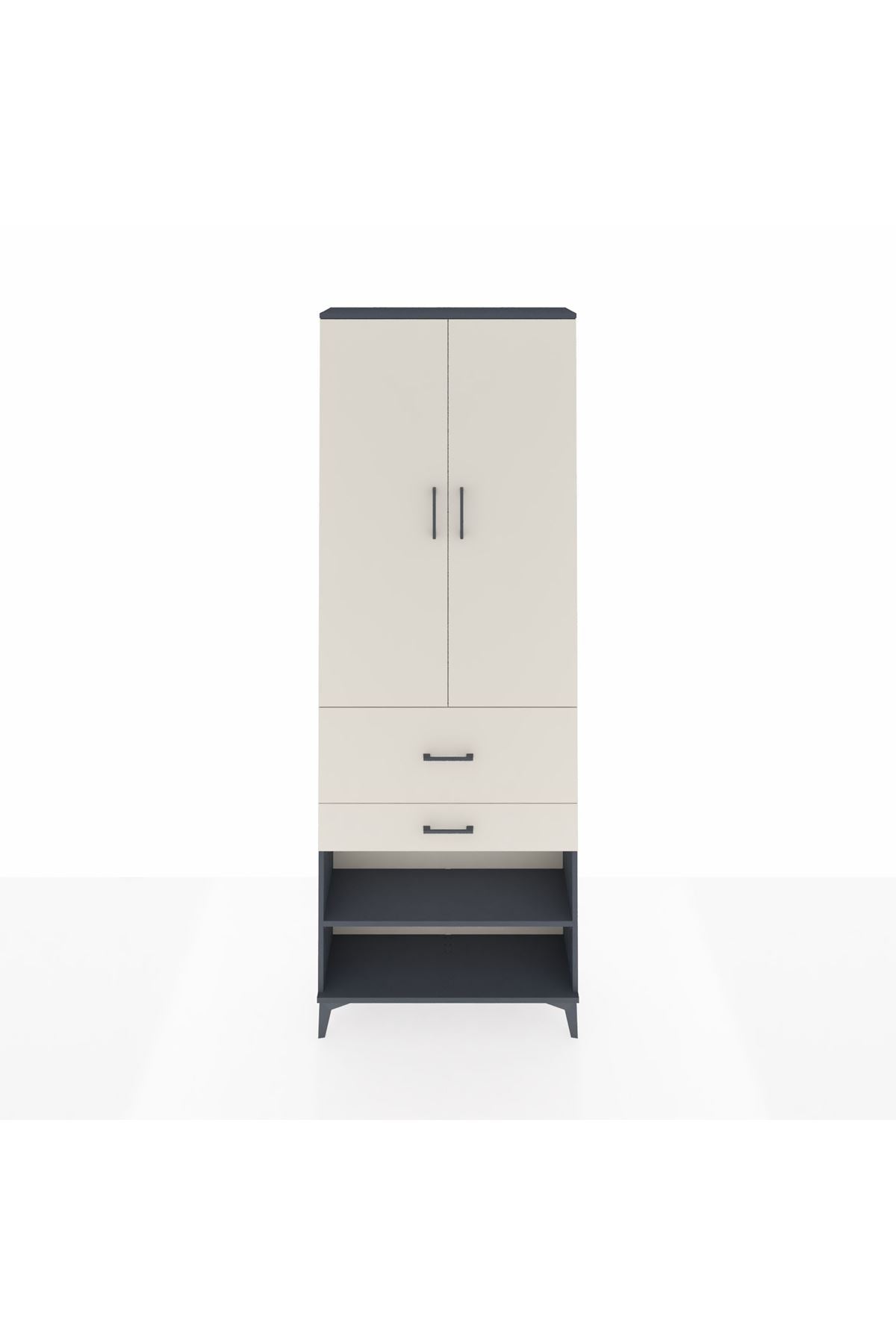 Arges Dolap 5 Raflı 2 Çekmeceli 2 Kapaklı 88x30x243 - S33M079V4A