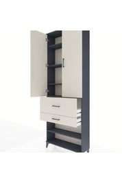 Arges Dolap 5 Raflı 2 Çekmeceli 2 Kapaklı 88x30x243 - S33M079V4A