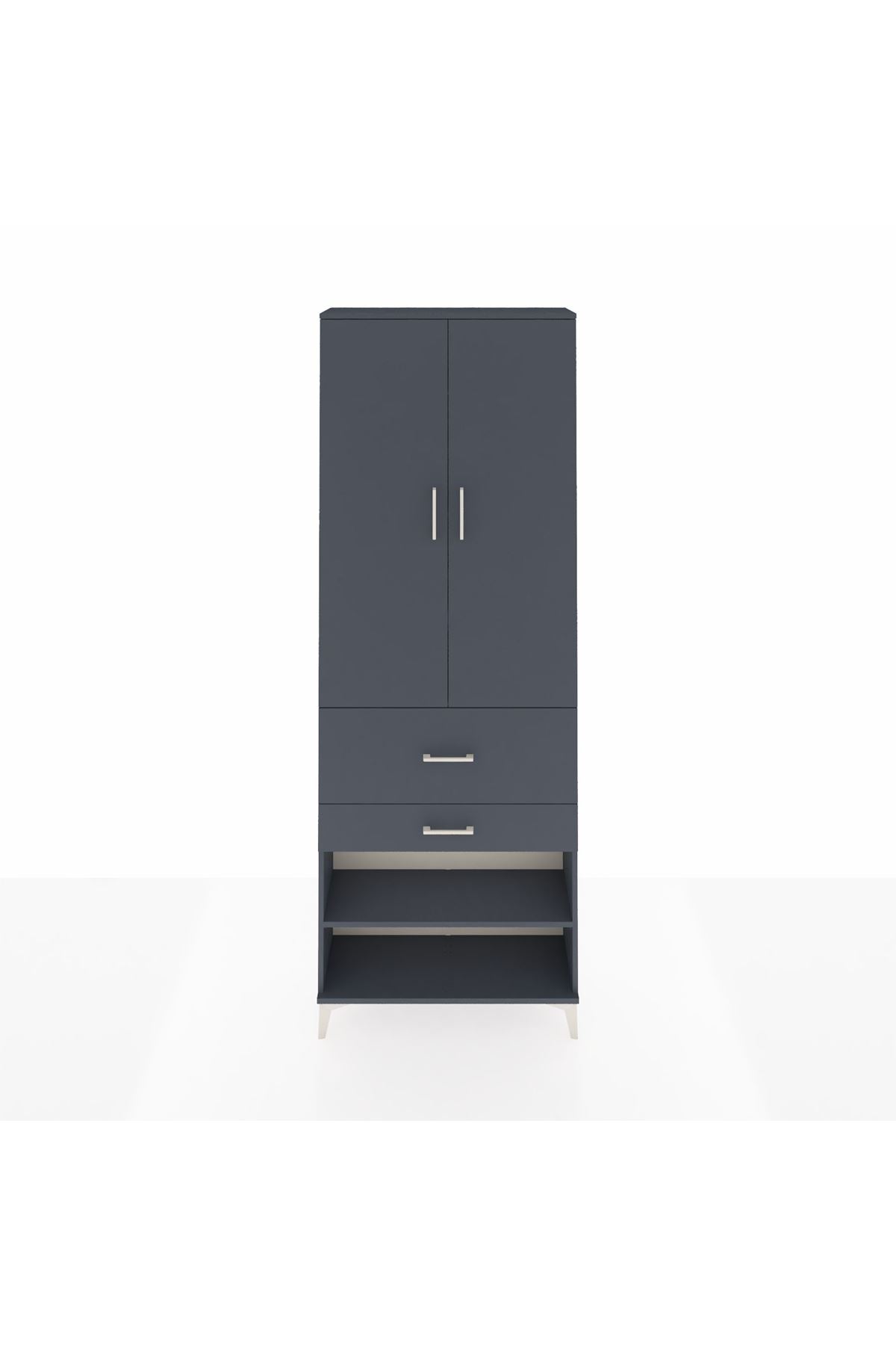 Arges Dolap 5 Raflı 2 Çekmeceli 2 Kapaklı 88x30x243 - S33M079V5A