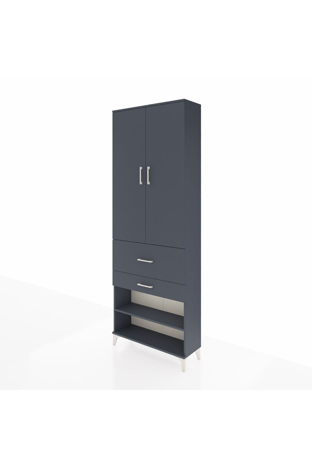 Arges Dolap 5 Raflı 2 Çekmeceli 2 Kapaklı 88x30x243 - S33M079V5A