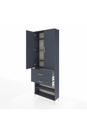 Arges Dolap 5 Raflı 2 Çekmeceli 2 Kapaklı 88x30x243 - S33M079V5A