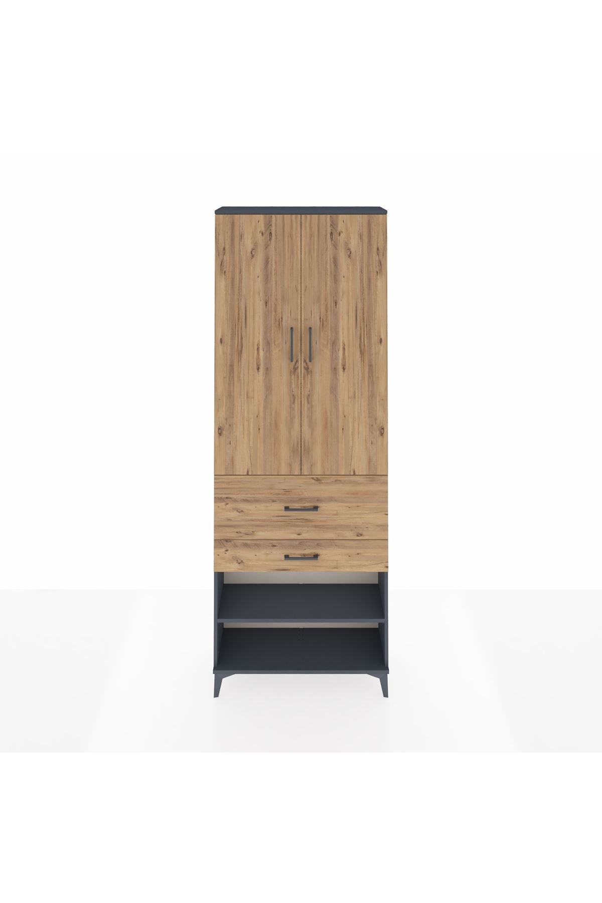 Arges Dolap 5 Raflı 2 Çekmeceli 2 Kapaklı 88x30x243 - S33M079V6A