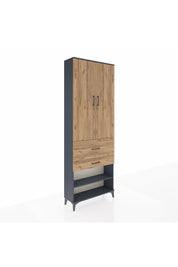 Arges Dolap 5 Raflı 2 Çekmeceli 2 Kapaklı 88x30x243 - S33M079V6A