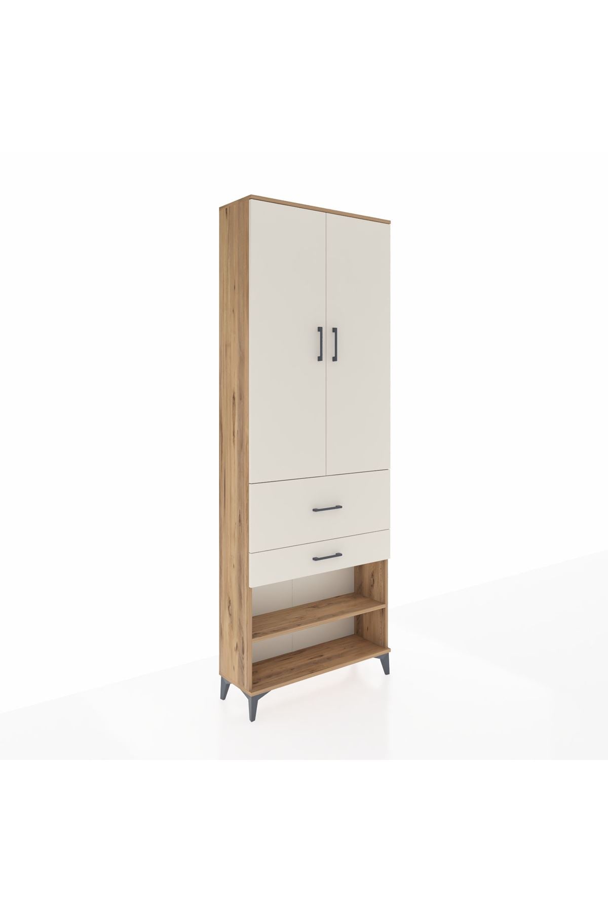 Arges Dolap 5 Raflı 2 Çekmeceli 2 Kapaklı 88x30x243 - S33M079V7A