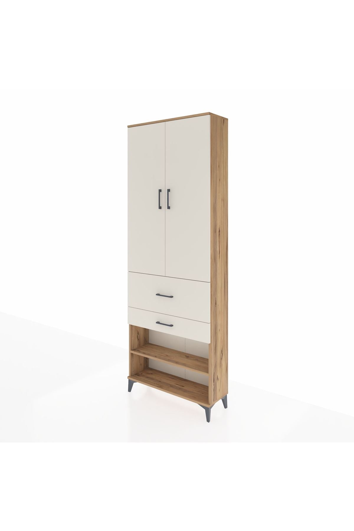 Arges Dolap 5 Raflı 2 Çekmeceli 2 Kapaklı 88x30x243 - S33M079V7A