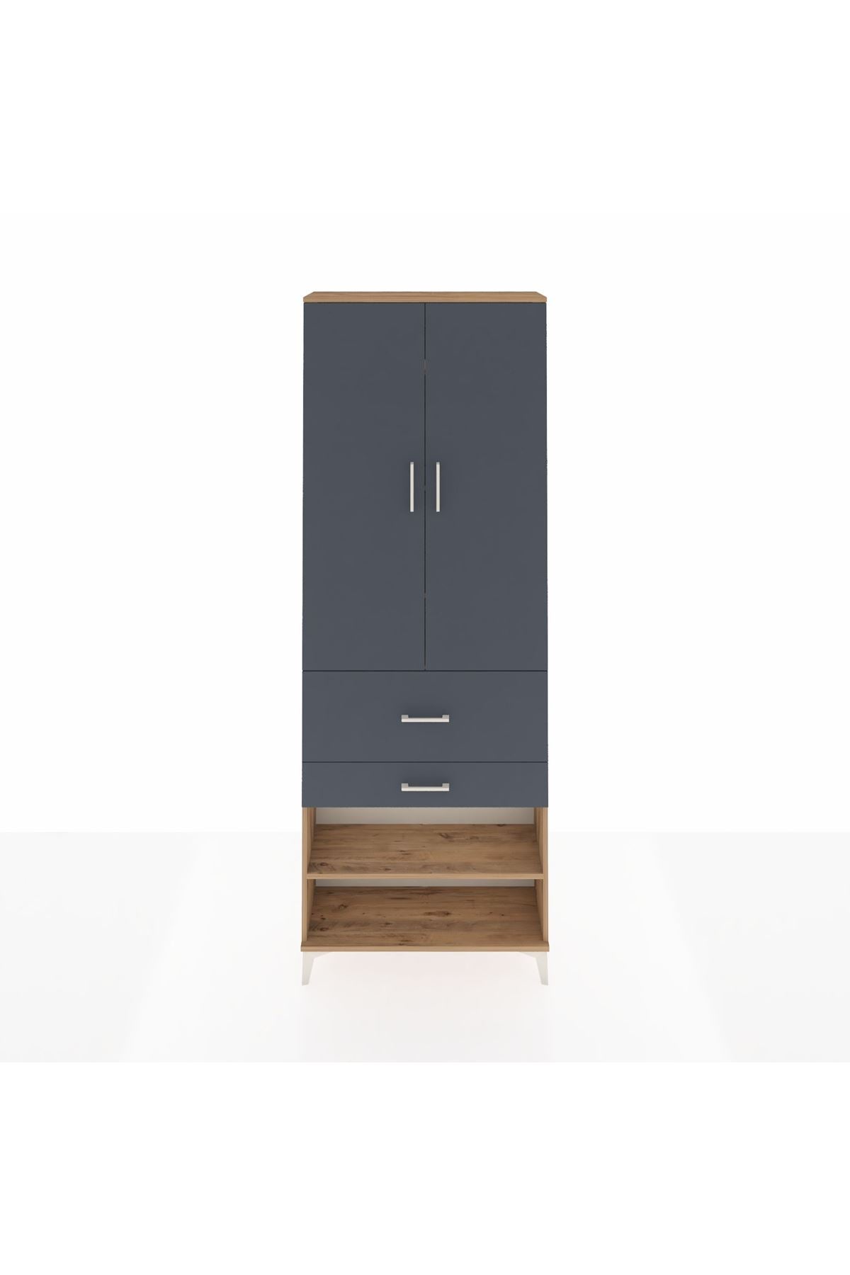 Arges Dolap 5 Raflı 2 Çekmeceli 2 Kapaklı 88x30x243 - S33M079V8A