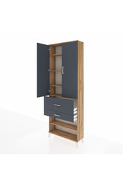 Arges Dolap 5 Raflı 2 Çekmeceli 2 Kapaklı 88x30x243 - S33M079V8A