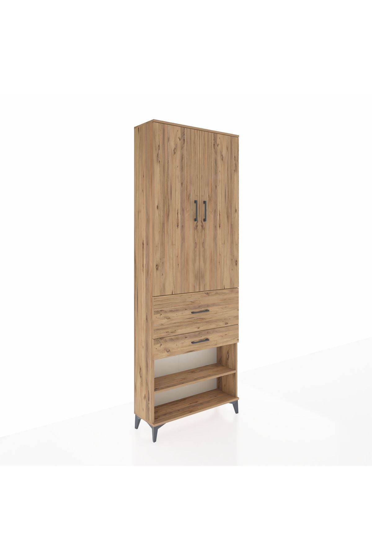 Arges Dolap 5 Raflı 2 Çekmeceli 2 Kapaklı 88x30x243 - S33M079V9A