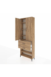 Arges Dolap 5 Raflı 2 Çekmeceli 2 Kapaklı 88x30x243 - S33M079V9A