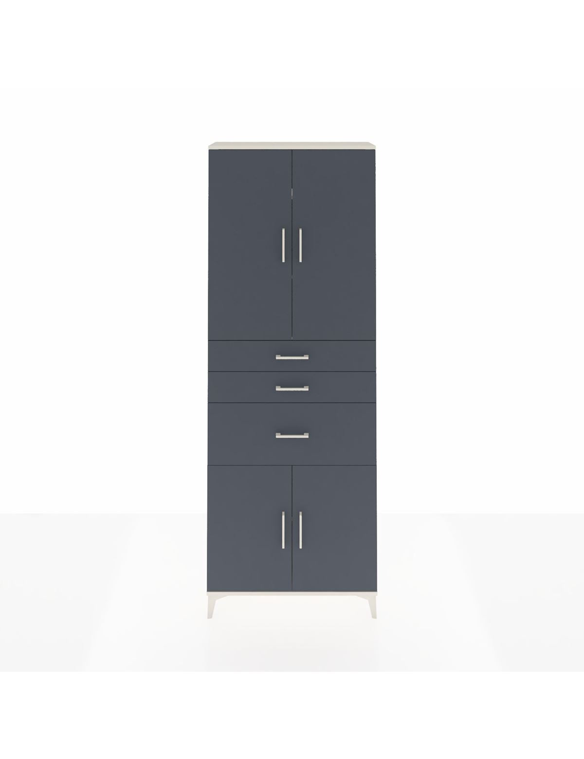 Arges Dolap 4 Raflı 3 Çekmeceli 4 Kapaklı 88x30x243 - S33M081V2A