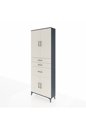 Arges Dolap 4 Raflı 3 Çekmeceli 4 Kapaklı 88x30x243 - S33M081V4A