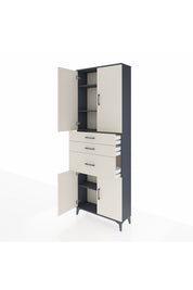 Arges Dolap 4 Raflı 3 Çekmeceli 4 Kapaklı 88x30x243 - S33M081V4A
