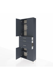 Arges Dolap 4 Raflı 3 Çekmeceli 4 Kapaklı 88x30x243 - S33M081V5A