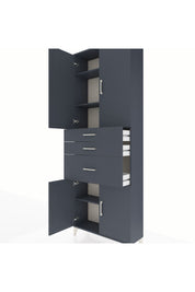 Arges Dolap 4 Raflı 3 Çekmeceli 4 Kapaklı 88x30x243 - S33M081V5A