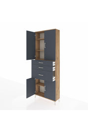 Arges Dolap 4 Raflı 3 Çekmeceli 4 Kapaklı 88x30x243 - S33M081V8A