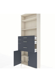 Arges Dolap 4 Raflı 3 Çekmeceli 2 Kapaklı 88x30x243 - S33M082V2A