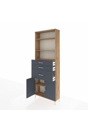 Arges Dolap 4 Raflı 3 Çekmeceli 2 Kapaklı 88x30x243 - S33M082V8A