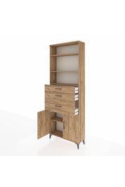 Arges Dolap 4 Raflı 3 Çekmeceli 2 Kapaklı 88x30x243 - S33M082V9A