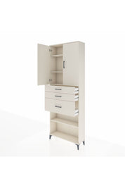 Arges Dolap 4 Raflı 3 Çekmeceli 2 Kapaklı 88x30x243 - S33M083V1A