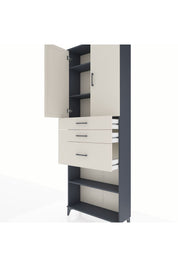 Arges Dolap 4 Raflı 3 Çekmeceli 2 Kapaklı 88x30x243 - S33M083V4A