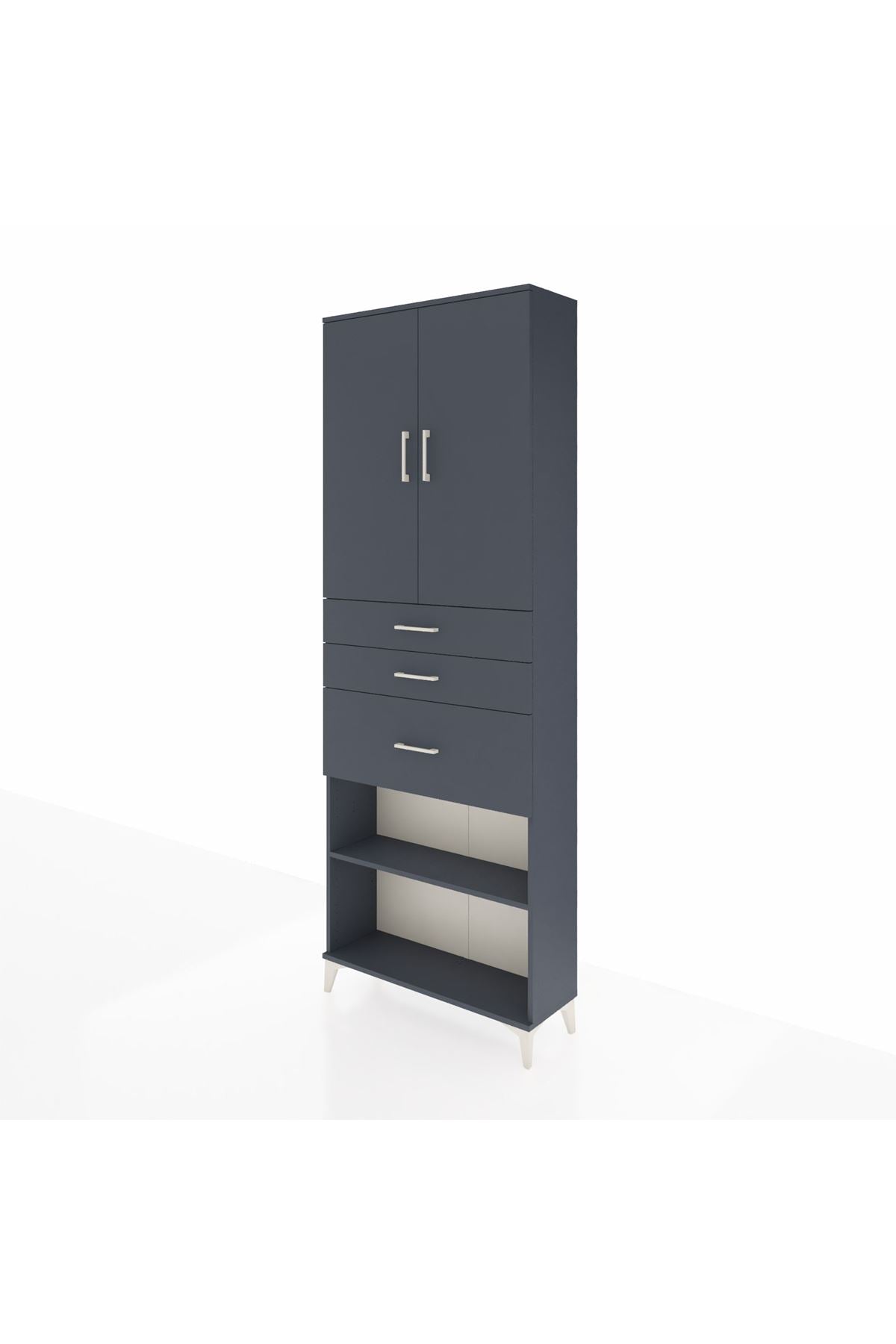 Arges Dolap 4 Raflı 3 Çekmeceli 2 Kapaklı 88x30x243 - S33M083V5A