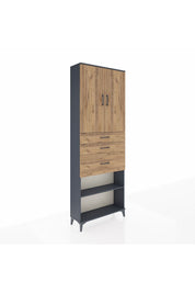 Arges Dolap 4 Raflı 3 Çekmeceli 2 Kapaklı 88x30x243 - S33M083V6A