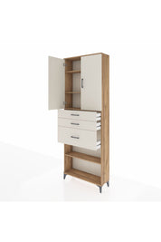 Arges Dolap 4 Raflı 3 Çekmeceli 2 Kapaklı 88x30x243 - S33M083V7A