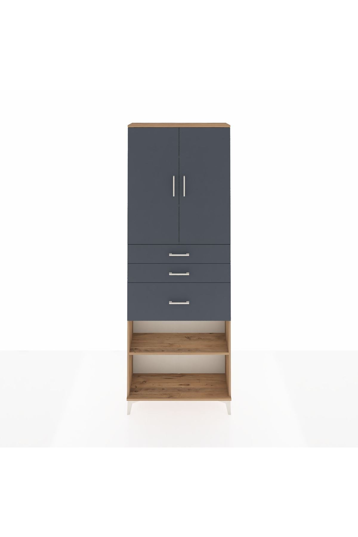 Arges Dolap 4 Raflı 3 Çekmeceli 2 Kapaklı 88x30x243 - S33M083V8A