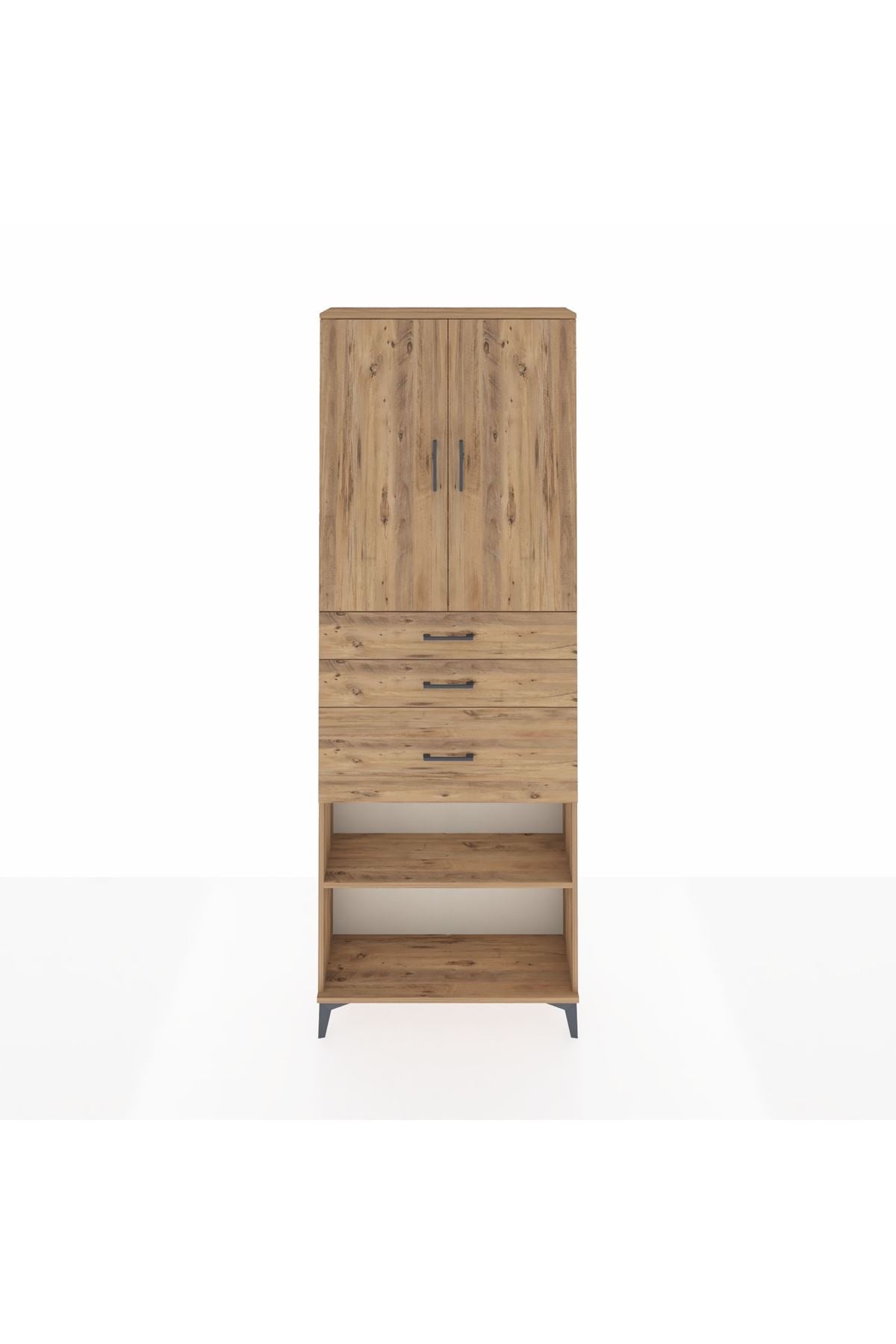 Arges Dolap 4 Raflı 3 Çekmeceli 2 Kapaklı 88x30x243 - S33M083V9A