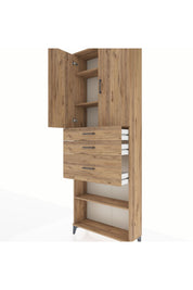 Arges Dolap 4 Raflı 3 Çekmeceli 2 Kapaklı 88x30x243 - S33M083V9A