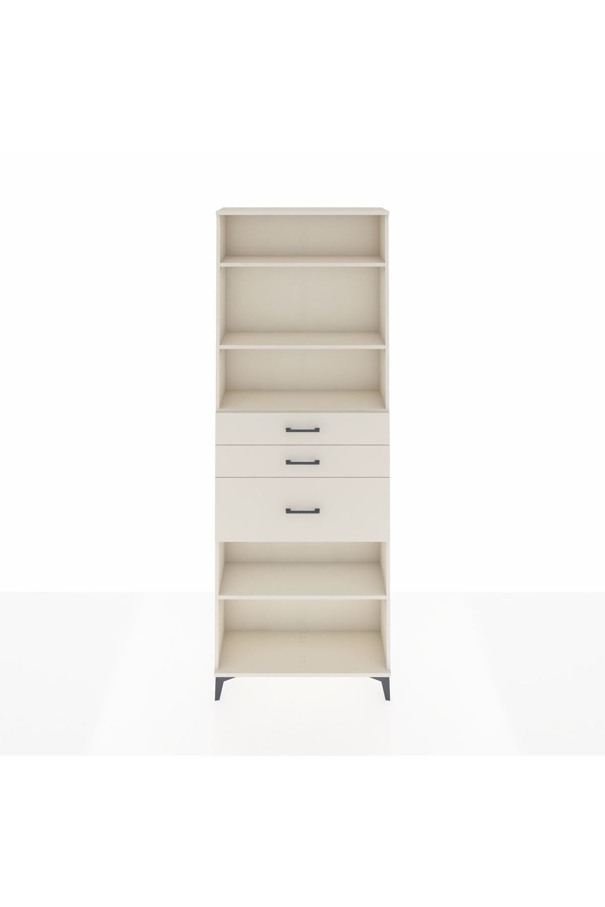 Arges Dolap 4 Raflı 3 Çekmeceli 88x30x243 - S33M084V1A
