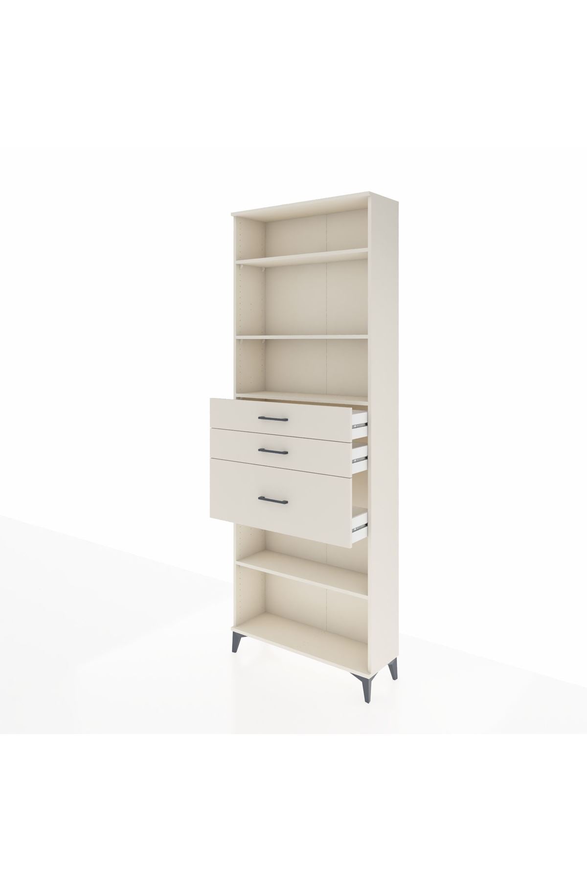 Arges Dolap 4 Raflı 3 Çekmeceli 88x30x243 - S33M084V1A