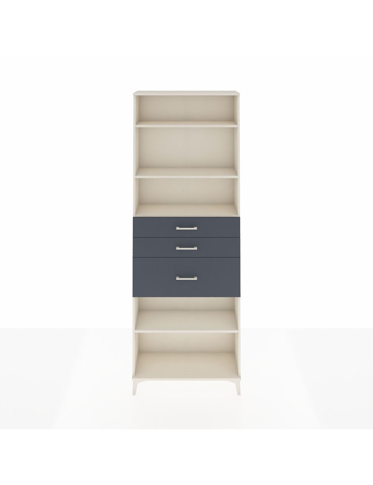 Arges Dolap 4 Raflı 3 Çekmeceli 88x30x243 - S33M084V2A