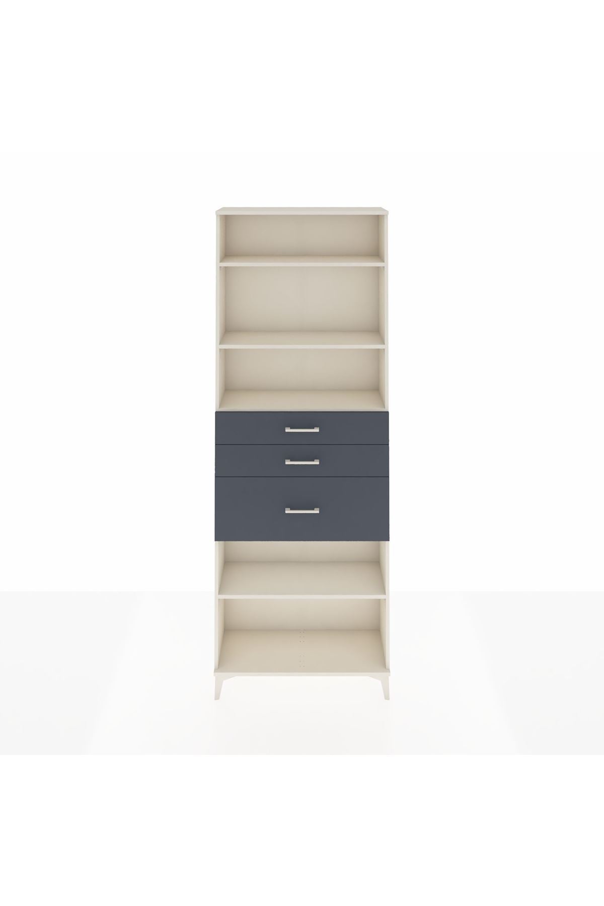 Arges Dolap 4 Raflı 3 Çekmeceli 88x30x243 - S33M084V2A
