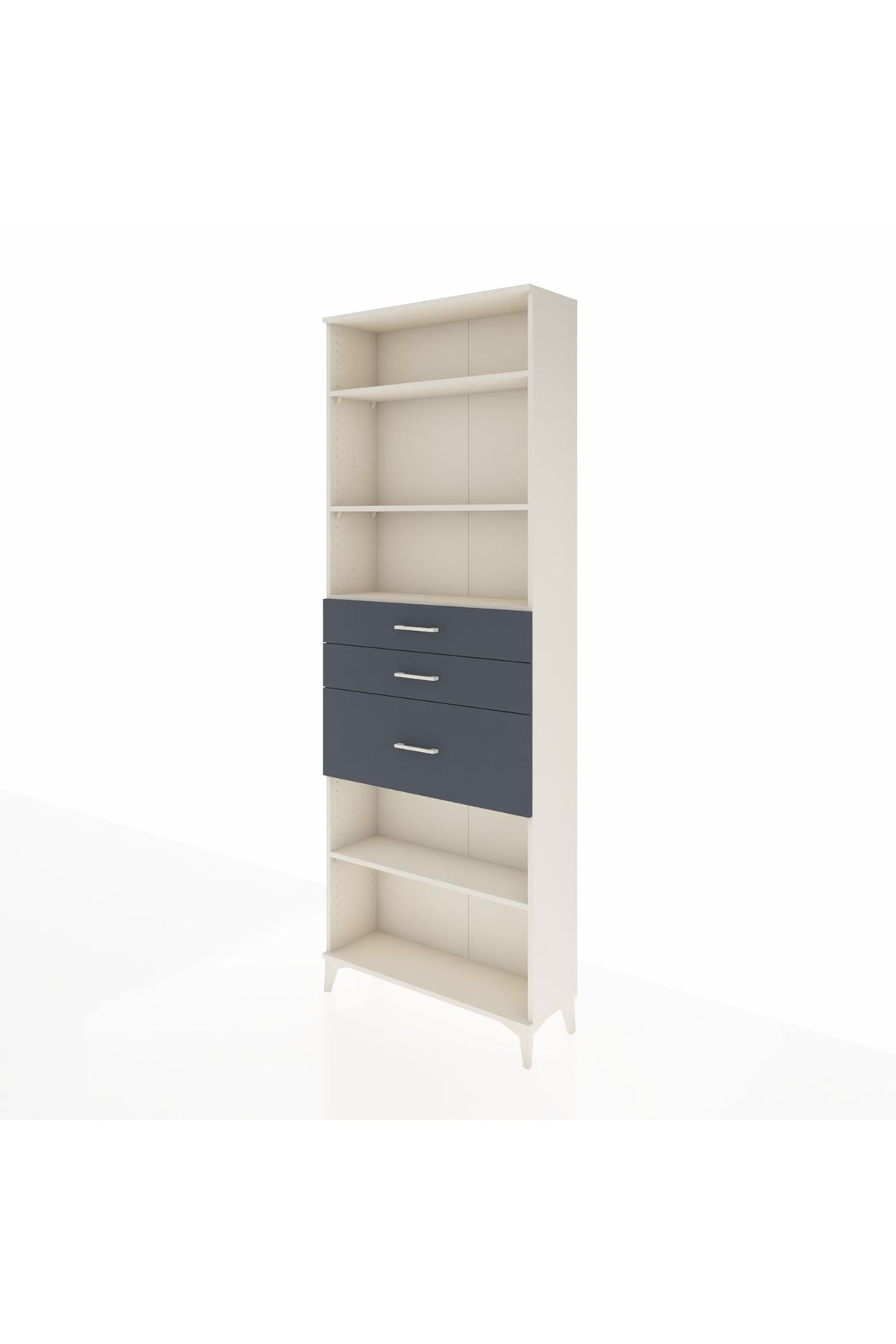Arges Dolap 4 Raflı 3 Çekmeceli 88x30x243 - S33M084V2A