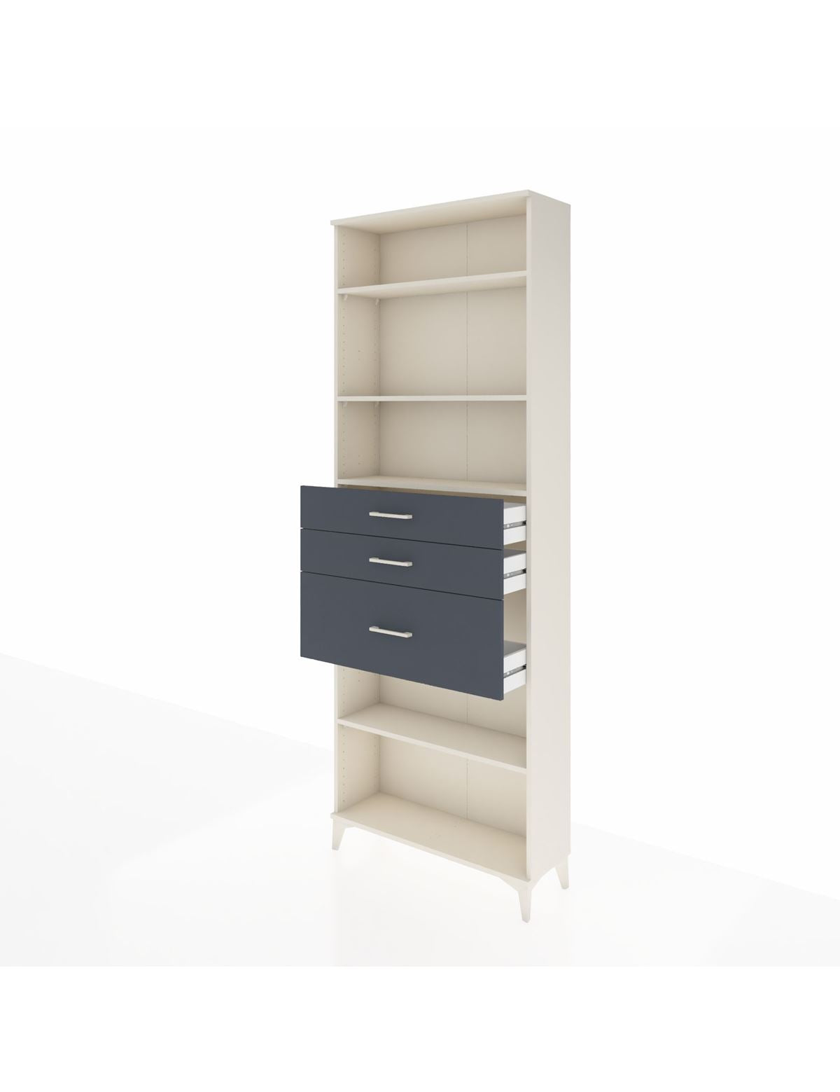 Arges Dolap 4 Raflı 3 Çekmeceli 88x30x243 - S33M084V2A