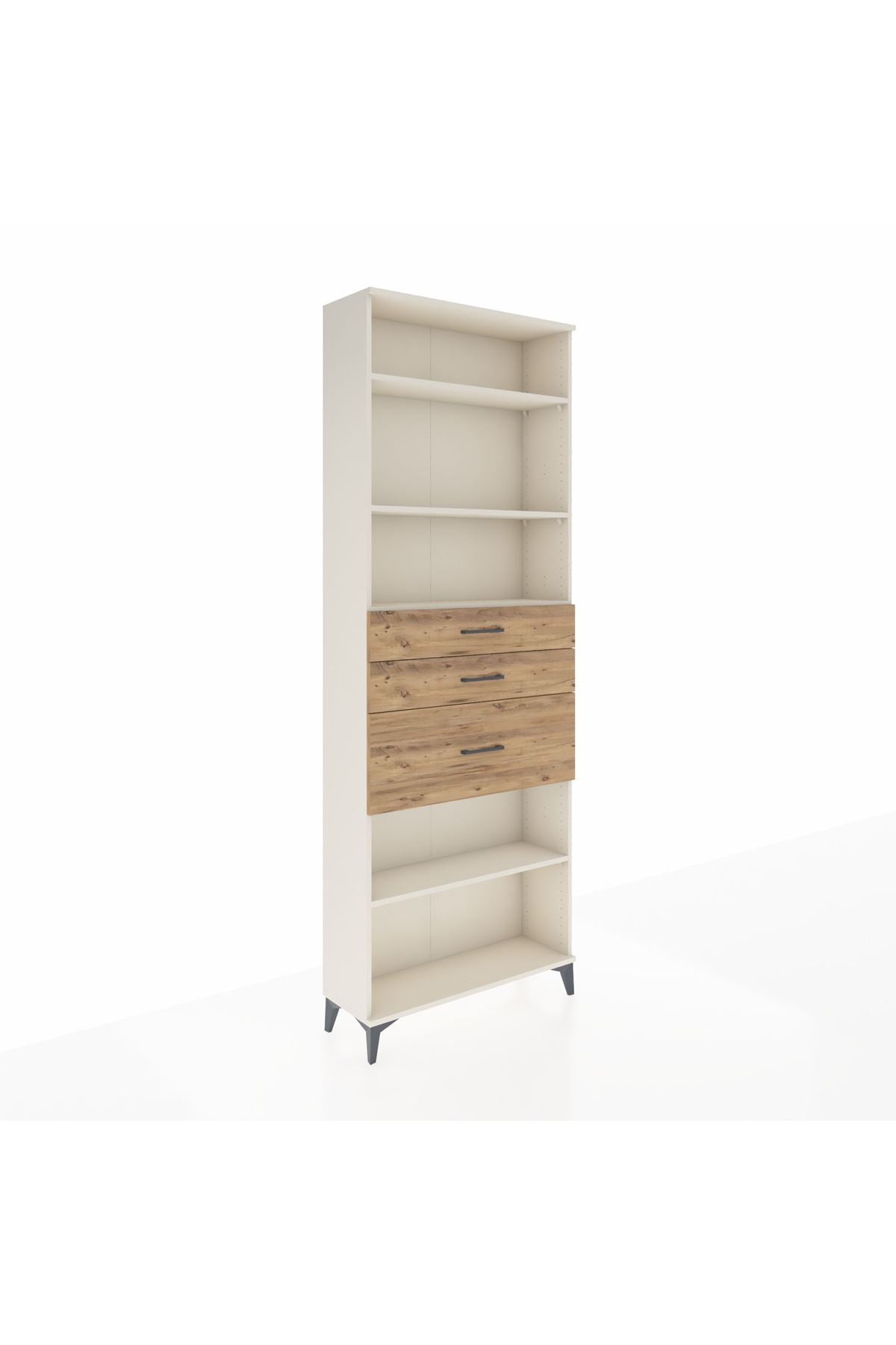 Arges Dolap 4 Raflı 3 Çekmeceli 88x30x243 - S33M084V3A