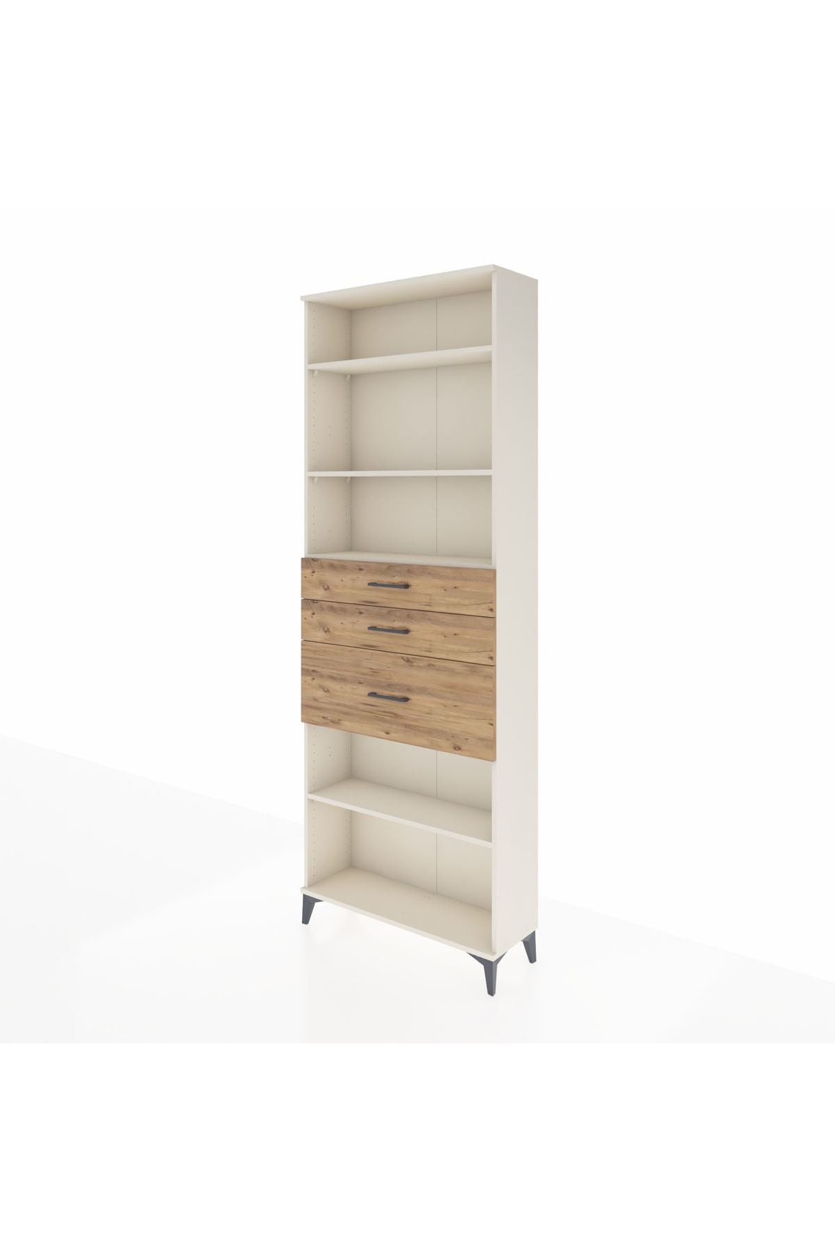 Arges Dolap 4 Raflı 3 Çekmeceli 88x30x243 - S33M084V3A