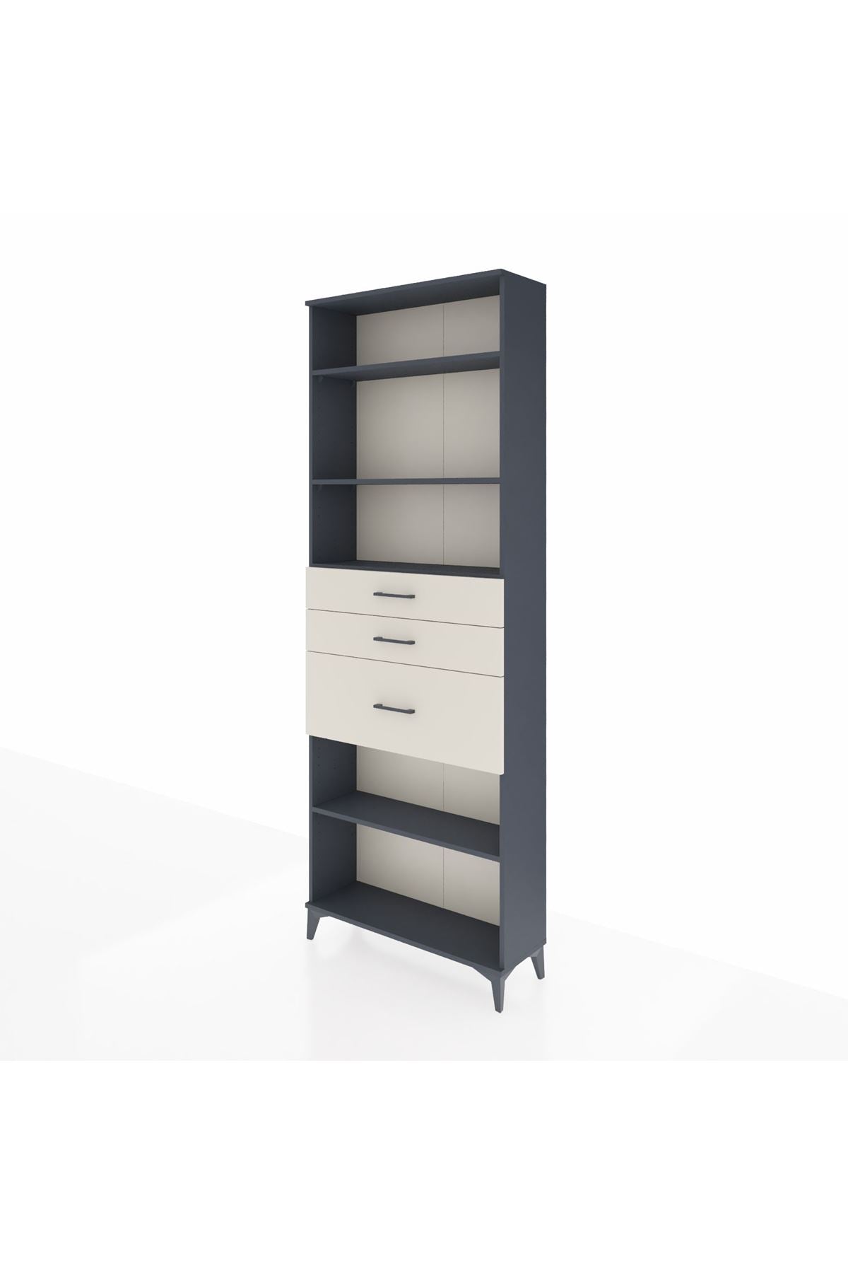 Arges Dolap 4 Raflı 3 Çekmeceli 88x30x243 - S33M084V4A