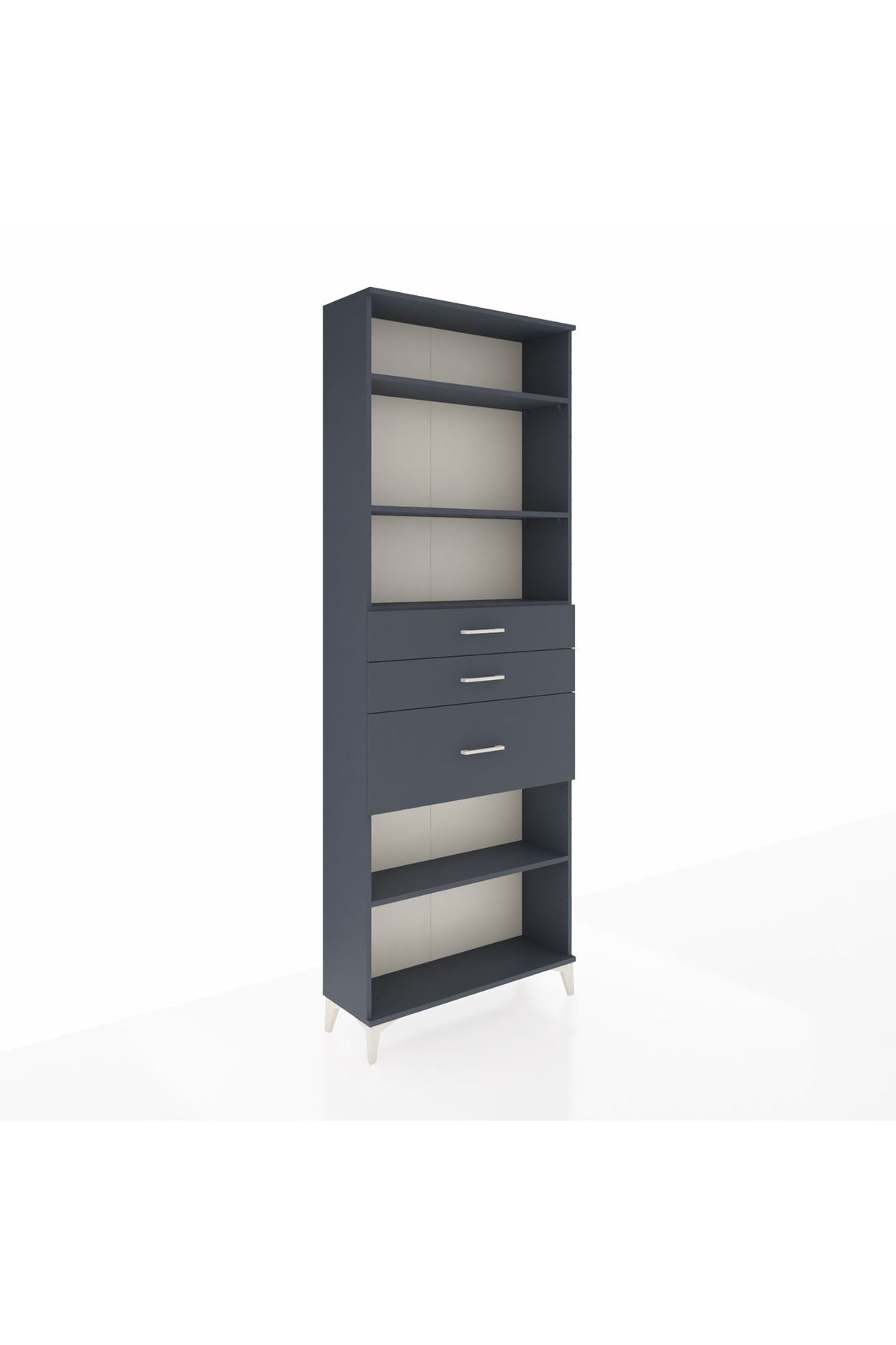 Arges Dolap 4 Raflı 3 Çekmeceli 88x30x243 - S33M084V5A