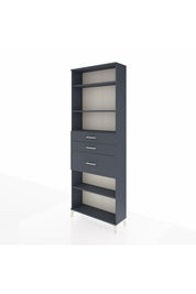 Arges Dolap 4 Raflı 3 Çekmeceli 88x30x243 - S33M084V5A