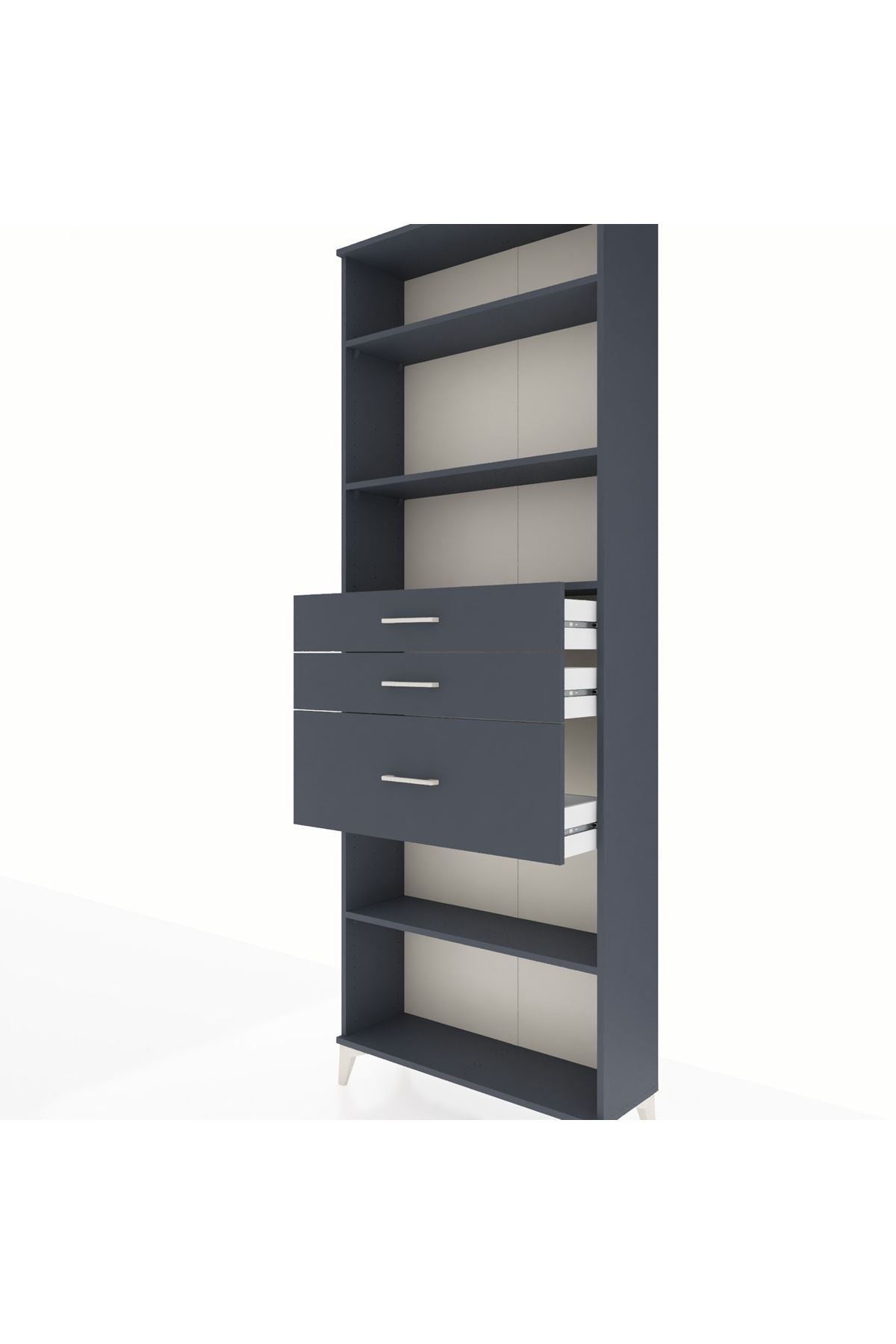 Arges Dolap 4 Raflı 3 Çekmeceli 88x30x243 - S33M084V5A