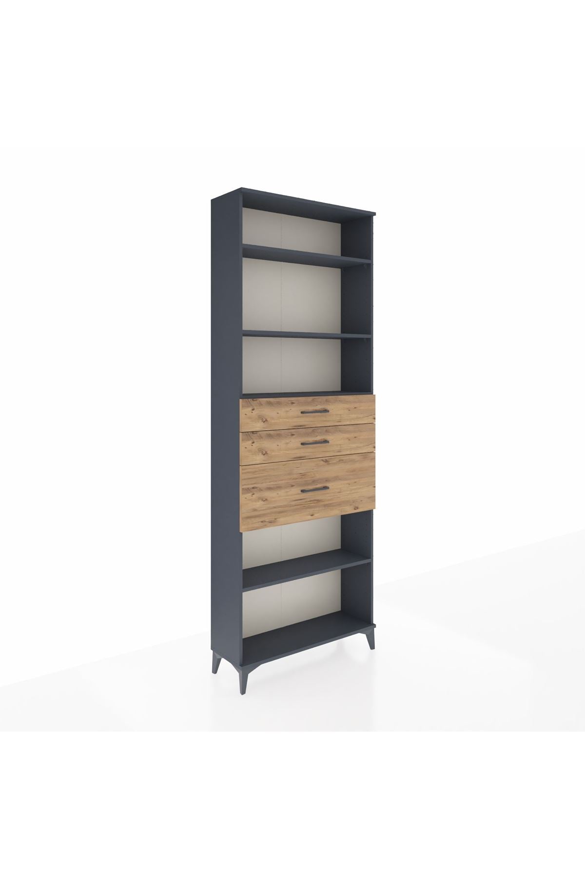 Arges Dolap 4 Raflı 3 Çekmeceli 88x30x243 - S33M084V6A