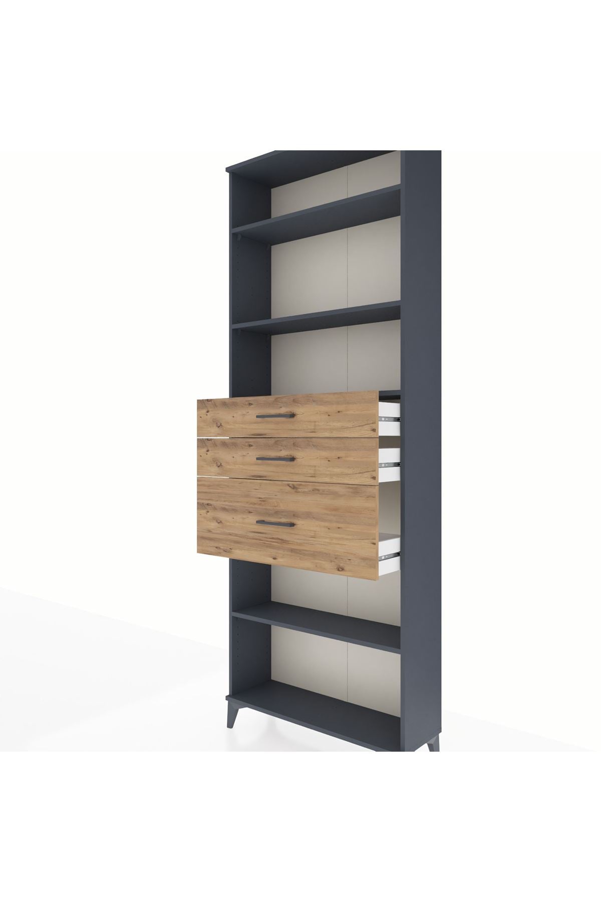 Arges Dolap 4 Raflı 3 Çekmeceli 88x30x243 - S33M084V6A