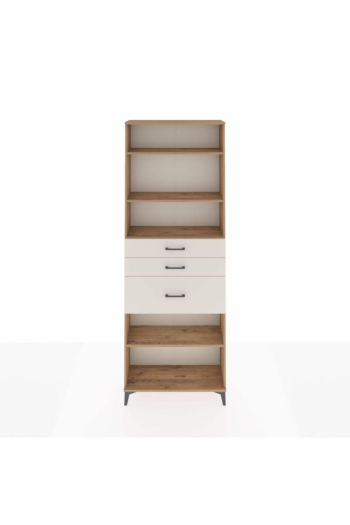 Arges Dolap 4 Raflı 3 Çekmeceli 88x30x243 - S33M084V7A