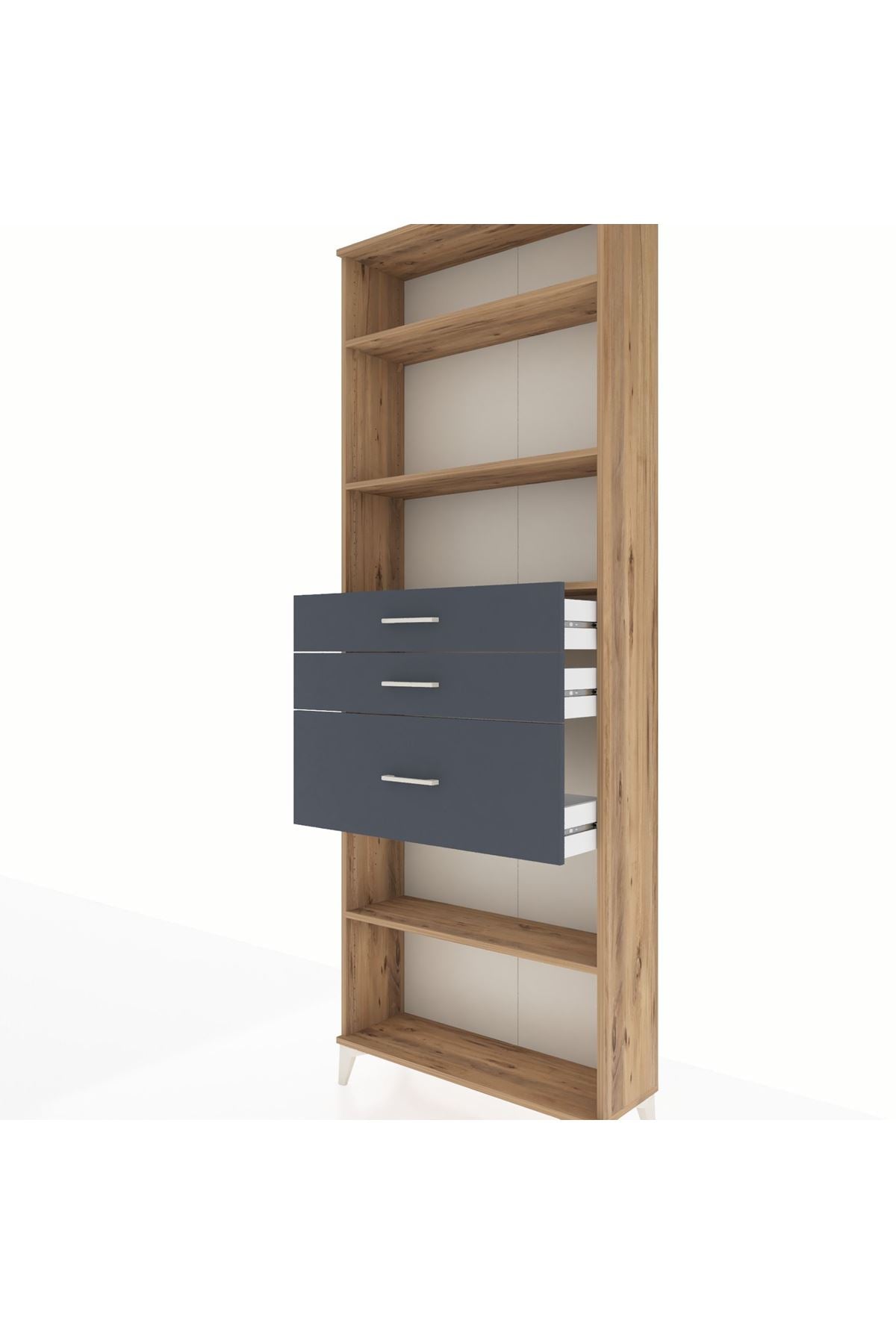 Arges Dolap 4 Raflı 3 Çekmeceli 88x30x243 - S33M084V8A
