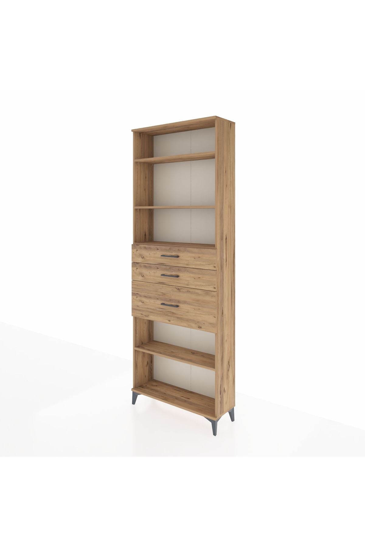 Arges Dolap 4 Raflı 3 Çekmeceli 88x30x243 - S33M084V9A