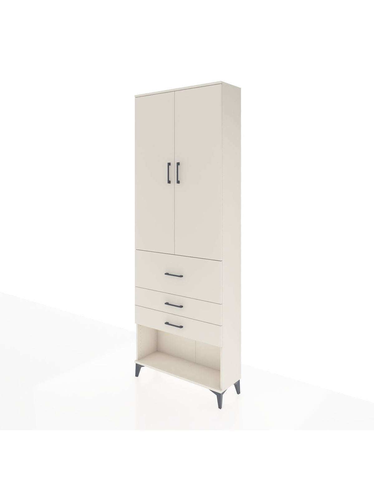 Arges Dolap 4 Raflı 3 Çekmeceli 2 Kapaklı 88x30x243 - S33M087V1A